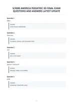 Scribe America Pediatric Ed Final Exam&NewLine;Questions And Answers Latest Update&NewLine;