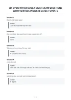 Sdi Open Water Scuba Diver Exam Questions&NewLine;With Verified Answers Latest Update