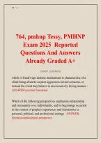 PMHNP Exam Test Bank&colon; Practice Questions and Answers