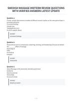 Swedish Massage Midterm Review Questions&NewLine;With Verified Answers Latest Update