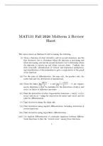 MAT 131 Midterm 2 Practical&vert; With complete solution&vert; Updated RATED A&plus; &vert; NEW &vert; RATED A&plus; &vert; Stony Brook University&vert; 2026&sol;2027 