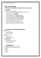 Lab Notes Keys & Constraints &vert; DBMS MySQL &vert; 2026&sol;27