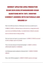 APEA Predictor Exam 2025&ndash;2026&colon; Standardized Exam Practice Questions & Verified Rationales Guide