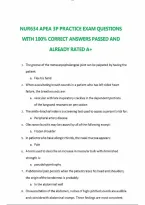 NUR634 APEA 3P Practice Exam Questions with 100&percnt; Correct Answers Passed and Already Rated A&plus;