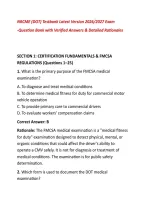 NRCME &lpar;DOT&rpar; Testbank Latest Version 2026&sol;2027 Exam&NewLine;-Question Bank with Verified Answers & Detailed Rationales