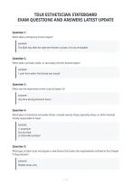 Tdlr Esthetician Stateboard&NewLine;Exam Questions And Answers Latest Updat