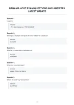 Bahama Host Exam Questions And Answers&NewLine;Latest Update&NewLine;