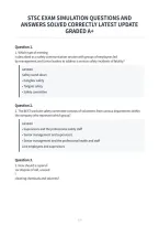 Stsc Exam Simulation Questions And&NewLine;Answers Solved Correctly Latest Update&NewLine;Graded A&plus;
