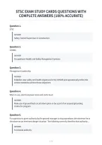 Stsc Exam Study Cards Questions With&NewLine;Complete Answers &lpar;100&percnt; Accurate&rpar;