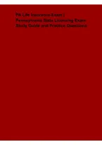 PA Life Insurance Exam &ndash; Pennsylvania State Licensing Exam Study Guide and Practice Questions