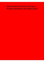 State Farm Auto Exam &ndash; Insurance Practice Questions and Study Guide