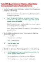 Walden NURS 6501 Quiz 1 2026 &vert; Advanced Pathophysiology Practice Questions and Answers