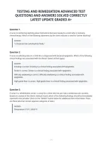 Testing And Remediation Advanced Test&NewLine;Questions And Answers Solved Correctly&NewLine;Latest Update Graded A&plus;