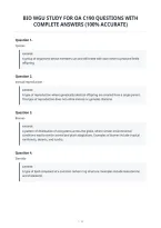 Bio Wgu Study For Oa C190 Questions With Complete Answers &lpar;100- Accurate&rpar;