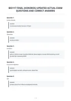 Bio117 Final &lpar;Hondros&rpar; Updated Actual Exam&NewLine;Questions And Correct Answers
