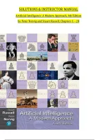 Artificial Intelligence&colon; A Modern Approach&comma; 4th Edition by Stuart Russell and Peter Norvig &ndash; Complete Solutions and Instructor Manual for Chapters 1&ndash;28