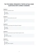 Tsa Tech Bowl Frequently Tested Actual Exam&NewLine;Questions With Correct Answers
