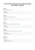 Tsa Tech Bowl Updated Actual Exam Questions&NewLine;And Correct Answers&NewLine;