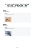 U&period;s&period; Air Force Aircraft Identification&NewLine;Frequently Tested Actual Exam&NewLine;Questions With Correct Answers