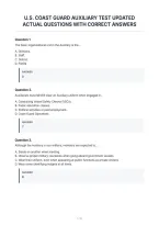 U&period;s&period; Coast Guard Auxiliary Test Updated&NewLine;Actual Questions With Correct Answers