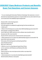 Cigna Medicare Products and Benefits Exam &ndash; Practice Test Questions and Answers 2026&sol;2027