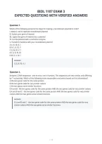 Biol 1107 Exam 3&NewLine;Expected Questions With Verified Answers
