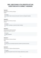 Biol 2460 Exam 4 Uta Updated Actual&NewLine;Questions With Correct Answers