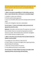 NYC CHILD WELFARE SUPERVISOR PROMOTION EXAM 2026&sol;2027 300 &NewLine;Practice Questions with Correct Answers and Detailed Rationales 