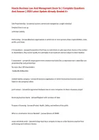 Nascla Business Law And Managment Exam Sc &vert; Complete Questions And Answer &vert; 2026 Latest Update Already Graded A&plus;