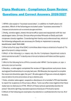 Cigna Medicare Compliance Exam &ndash; Review Questions and Practice Answers 2026&sol;2027