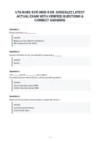 Uta Nurs 5315 Test 1 Updated Actual Exam&NewLine;Questions And Correct Answers