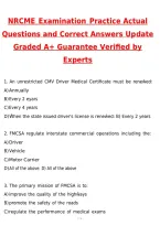 NRCME Examination Practice Exam 2026 Actual Questions and Correct Answers &lpar;Latest 2026 &sol; 2027 Update&rpar; Graded A&plus; 100&percnt; Guarantee Verified by Experts