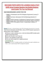 WISCONSIN POWTS INSPECTOR LICENSING EXAM & STUDY &NewLine;GUIDE Actual Complete Questions And Detailed Solutions &NewLine;Latest Update This Year-Just Released 