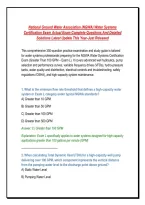 National Ground Water Association &lpar;NGWA&rpar; Water Systems &NewLine;Certification Exam&lpar;Greater Than 100 GPM &ndash; Exam L&rpar;&period; Actual Complete Questions And Detailed &NewLine;Solutions Latest Update This Year-Just Released 