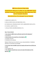 MRO Exam Revised Study Guide  &NewLine;Comprehensive Resource To Help You Ace 2026-2027 Exams &NewLine;Includes Frequently Tested Questions With Elaborated 100&percnt; &NewLine;Correct Complete Solutions  &NewLine;Guaranteed Pass First Attempt&excl;&excl; Current Update&excl;&excl;