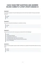 Caohc Exam Prep Questions And Answers&NewLine;Solved Correctly Latest Update Graded A&plus;&NewLine;