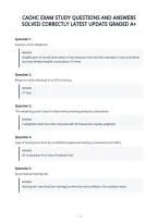 Caohc Exam Study Questions And Answers&NewLine;Solved Correctly Latest Update Graded A&plus;