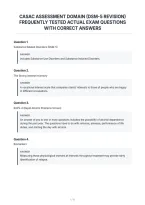 Casac Assessment Domain &lpar;Dsm-5 Revision&rpar;&NewLine;Frequently Tested Actual Exam Questions&NewLine;With Correct Answers