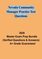 Nevada Community Manager Practice Test Questions &vert; HOA Management Exam Prep and Community Association Study Guide