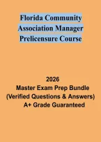 Florida Community Association Manager Prelicensure Course &vert; CAM License Exam Study Guide and Practice Questions