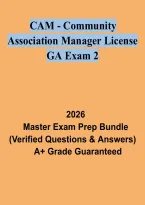 Georgia CAM License Exam 2 Study Guide &vert; Community Association Manager Practice Questions and Exam Prep