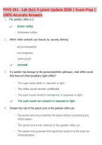 PHYS 261 Lab Quiz 4 2026 &vert; General Physics Laboratory Practice Questions & Answers