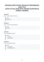 Certified Application Specialist Performance&NewLine;Analytics&NewLine;Latest Actual Exam With Verified Questions &&NewLine;Correct Answers&NewLine;