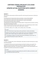 Certified Coding Specialist &lpar;Ccs&rpar; Exam&NewLine;Preparation&NewLine;Updated Actual Questions With Correct&NewLine;Answers