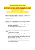 TEEX Confined Space Rescue Levels &NewLine;Comprehensive Resource To Help You Ace 2026-2027 Exams Includes Frequently Tested Questions With Elaborated 100&percnt; Correct Complete Solutions&NewLine; Guaranteed Pass First Attempt&excl;&excl; Current Update&excl;&excl;