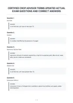 Certified Crop Advisor Terms Updated Actual&NewLine;Exam Questions And Correct Answers&NewLine;