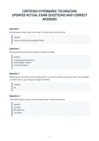 Certified Hyperbaric Technician&NewLine;Updated Actual Exam Questions And Correct&NewLine;Answers