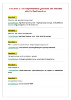 CMA Part 2 - All comprehensive Questions and Answers with Verified Solutions&NewLine;&NewLine;