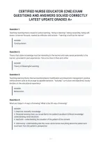 Certified Nurse Educator &lpar;Cne&rpar; Exam&NewLine;Questions And Answers Solved Correctly&NewLine;Latest Update Graded A&plus;
