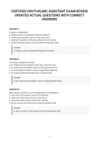 Certified Ophthalmic Assistant Exam Review&NewLine;Updated Actual Questions With Correct&NewLine;Answers